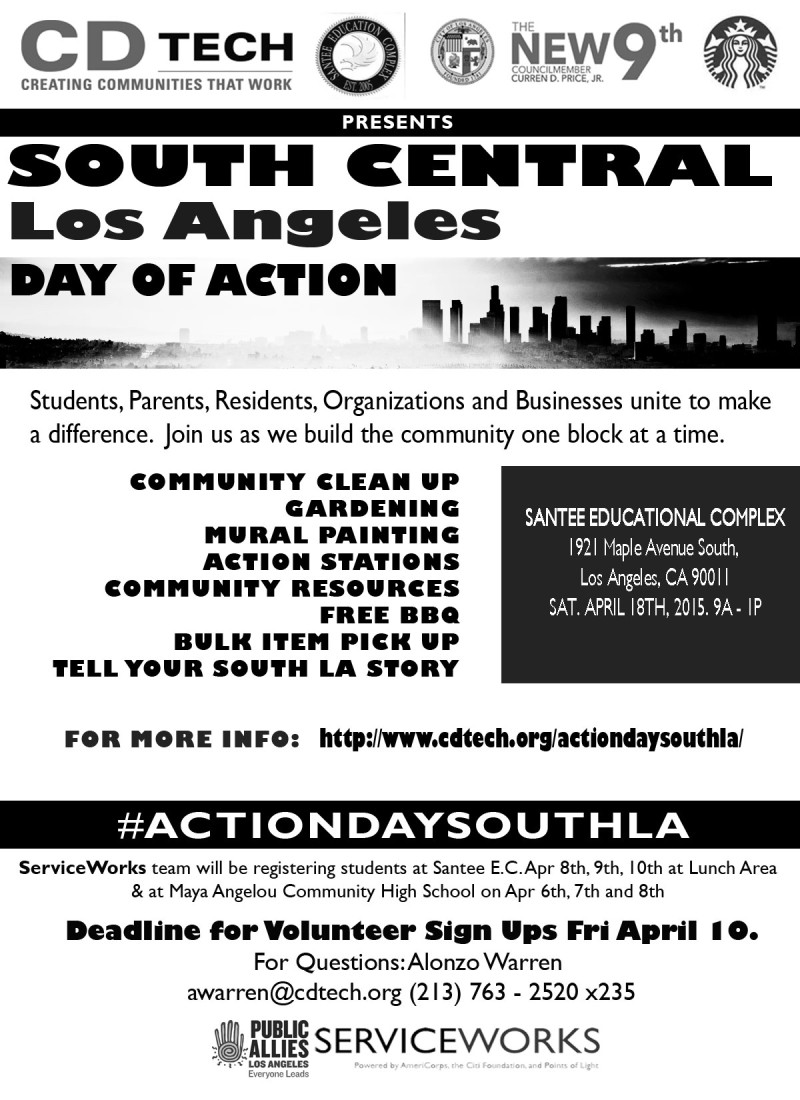 Press Release: South Central L.A. Day of Action